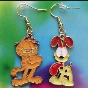 Handmade Garfield and Odie Earrings